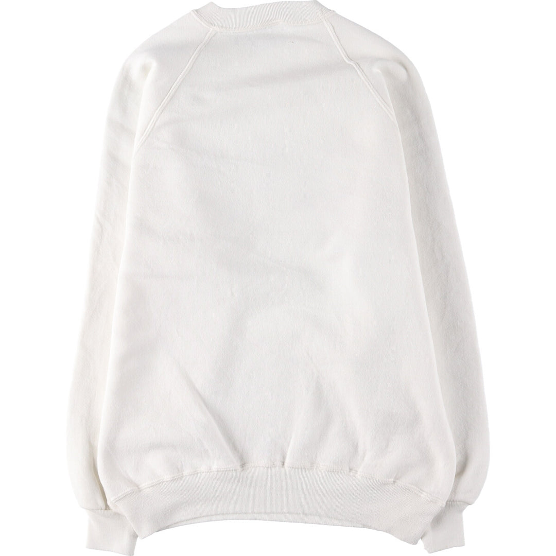 90'S Jerzees Plain Blank Sweatshirt Trainer Made in USA Men's Size L Vintage cotton white type Vintage Second Hand