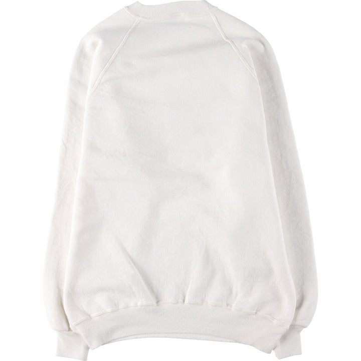 90'S Jerzees Plain Blank Sweatshirt Trainer Made in USA Men's Size L Vintage cotton white type Vintage Second Hand