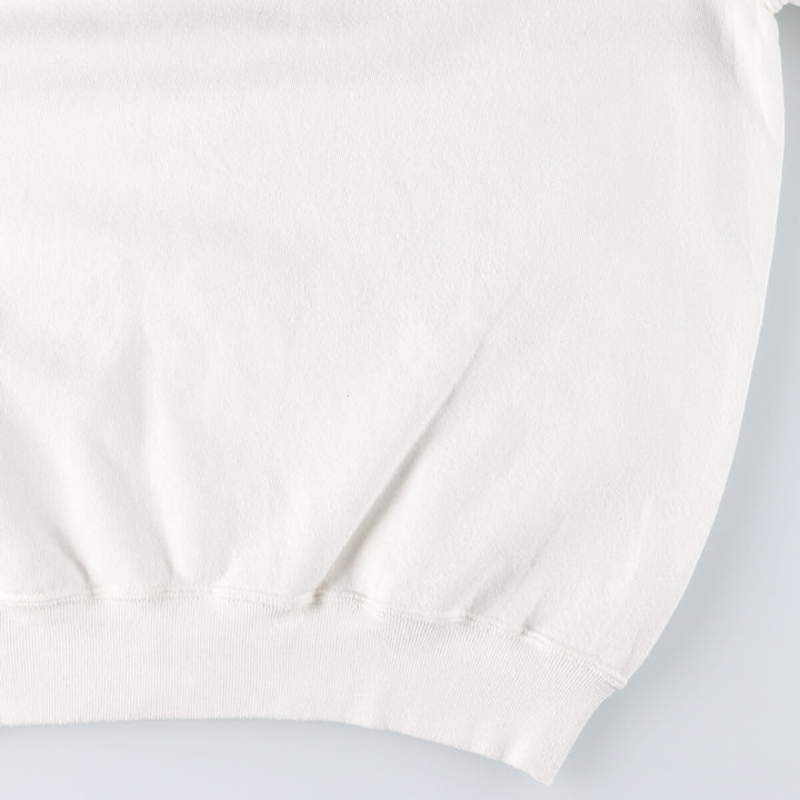 90'S Jerzees Plain Blank Sweatshirt Trainer Made in USA Men's Size L Vintage cotton white type Vintage Second Hand