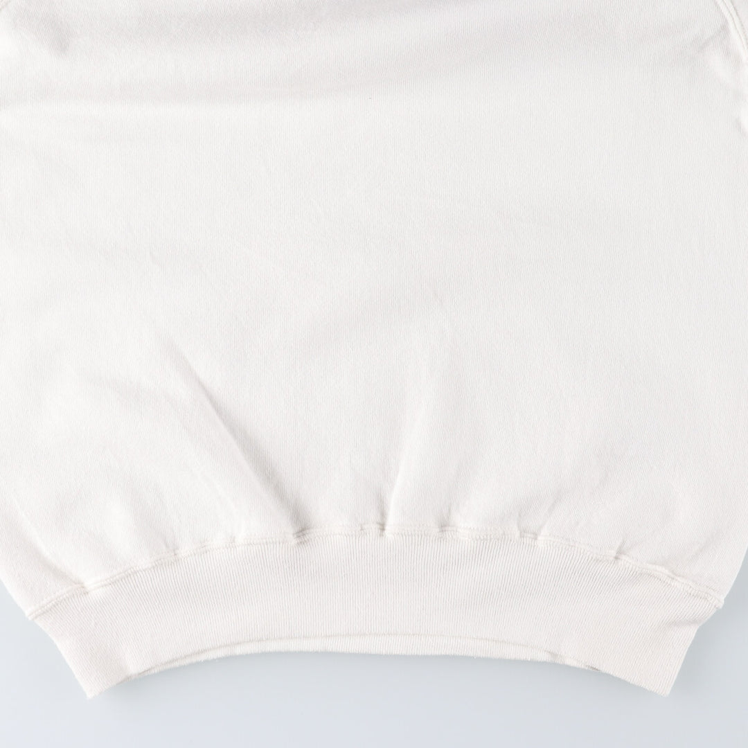 90'S Jerzees Plain Blank Sweatshirt Trainer Made in USA Men's Size L Vintage cotton white type Vintage Second Hand