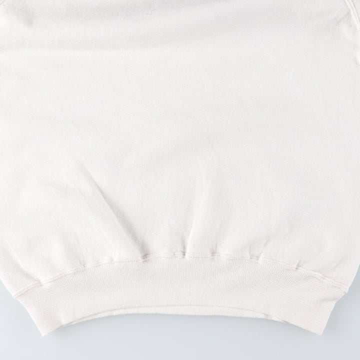 90'S Jerzees Plain Blank Sweatshirt Trainer Made in USA Men's Size L Vintage cotton white type Vintage Second Hand