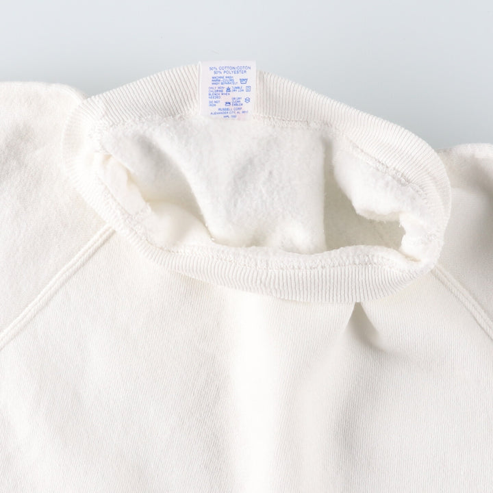 90'S Jerzees Plain Blank Sweatshirt Trainer Made in USA Men's Size L Vintage cotton white type Vintage Second Hand