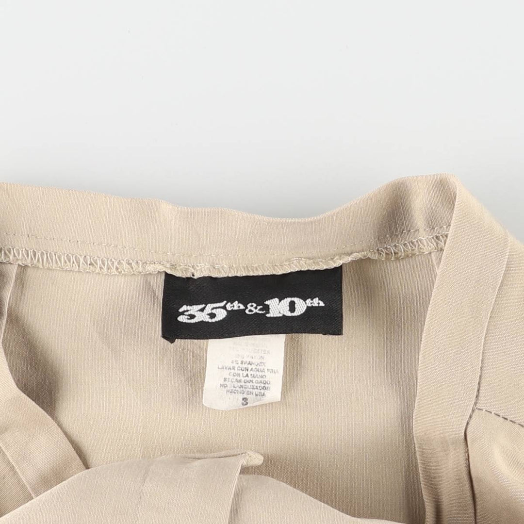 35th & 10th Half-Length Tight Skirt Made in USA Women's Size S polyester Beige type Vintage Second Hand