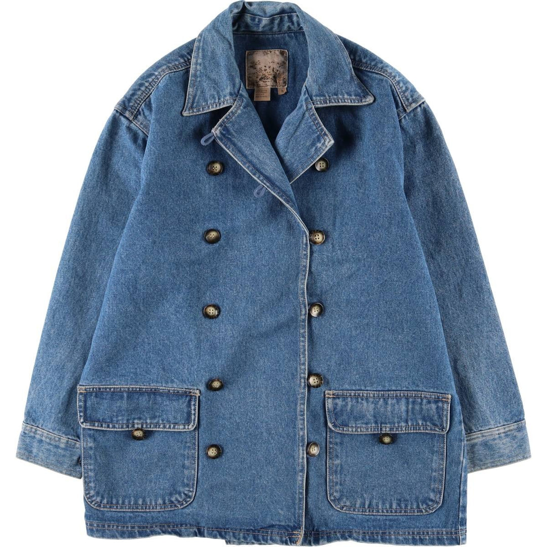 Double-breasted denim jacket for women, equivalent to XL / eaa524935