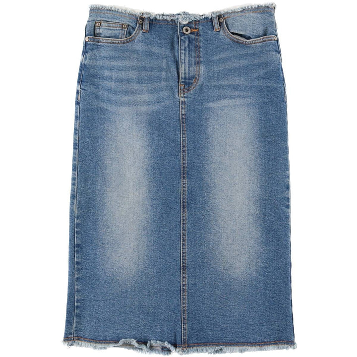 Mavi Jeans Denim Half-Length Tight Skirt, Women's Size Medium cotton blue type Vintage Second Hand