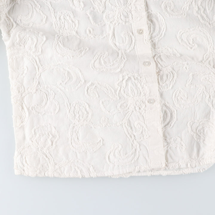 JONES NEW YORK Cutwork Embroidery Long Sleeve Cotton Shirt Women's Size L /eaa524949