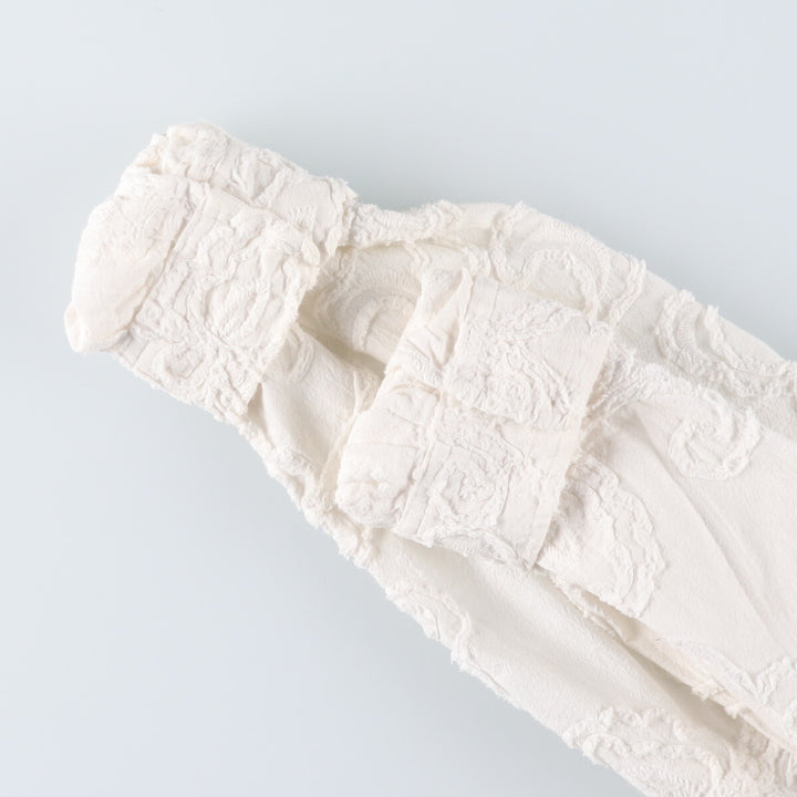 JONES NEW YORK Cutwork Embroidery Long Sleeve Cotton Shirt Women's Size L /eaa524949