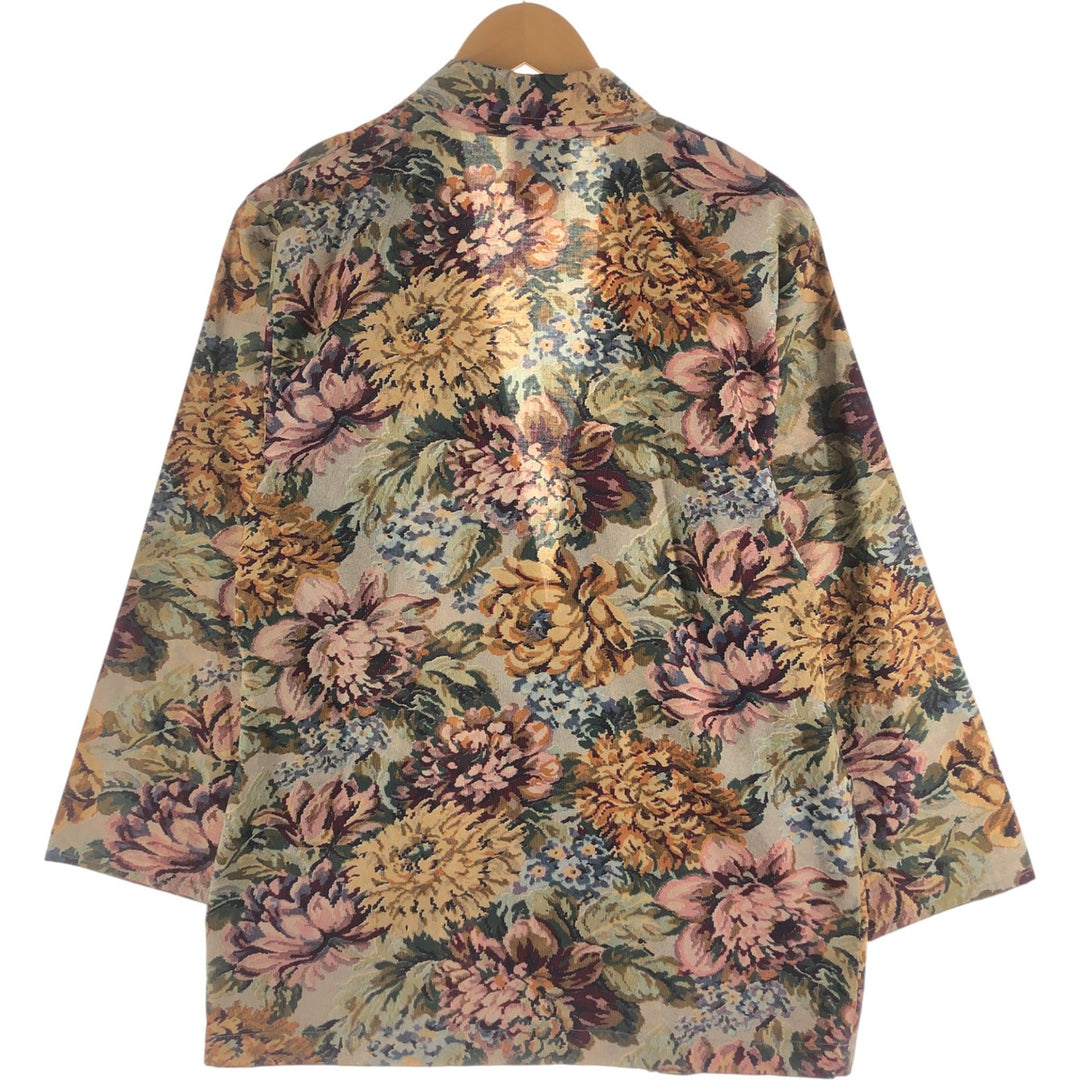 CALIFORNIA BAY CLUB Floral Print Easy Jacket Tailored Jacket Made in USA Women's M Size /eaa524951