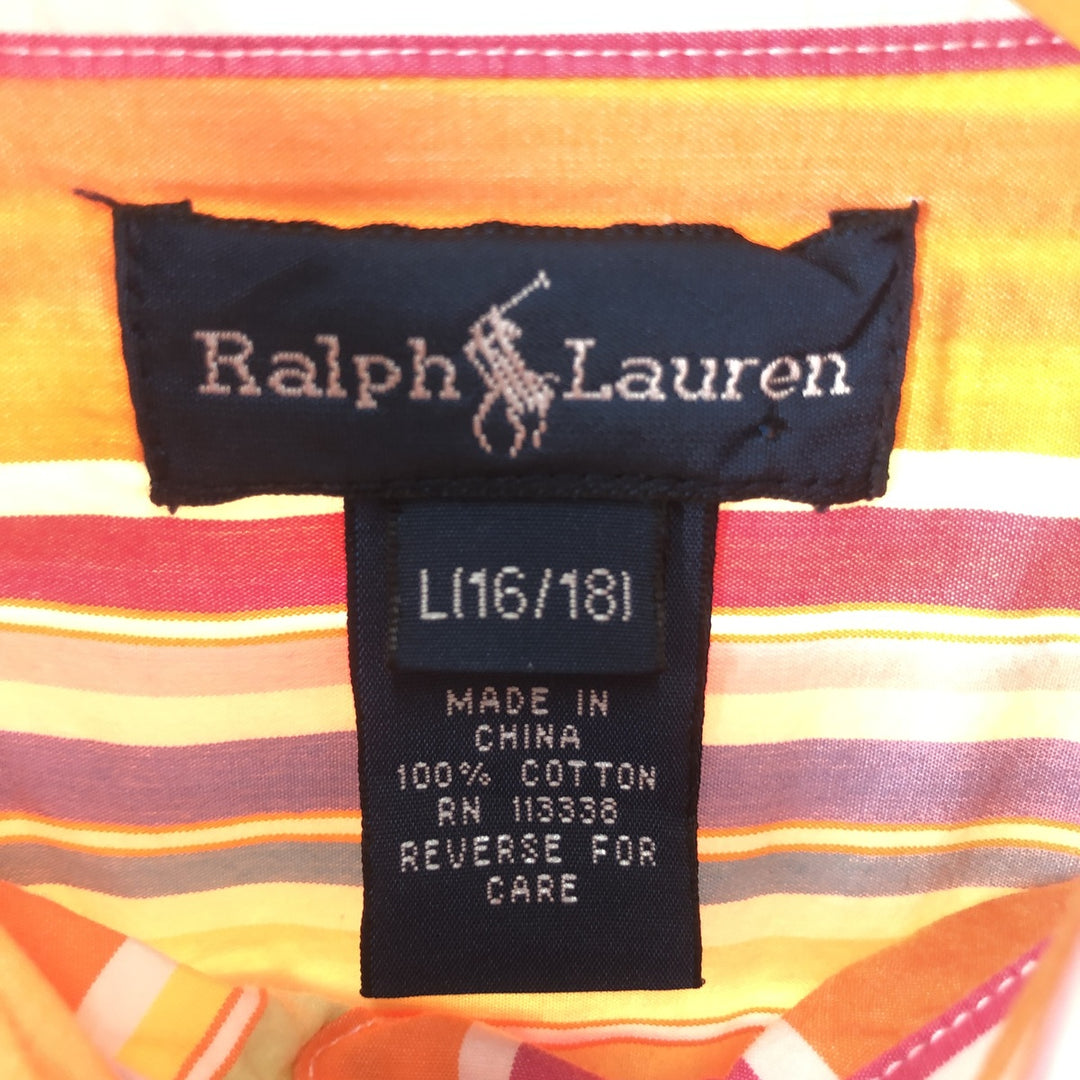 Ralph Lauren Multi-stripe Long Sleeve Button-down Striped Shirt Women's Size L / eaa524955