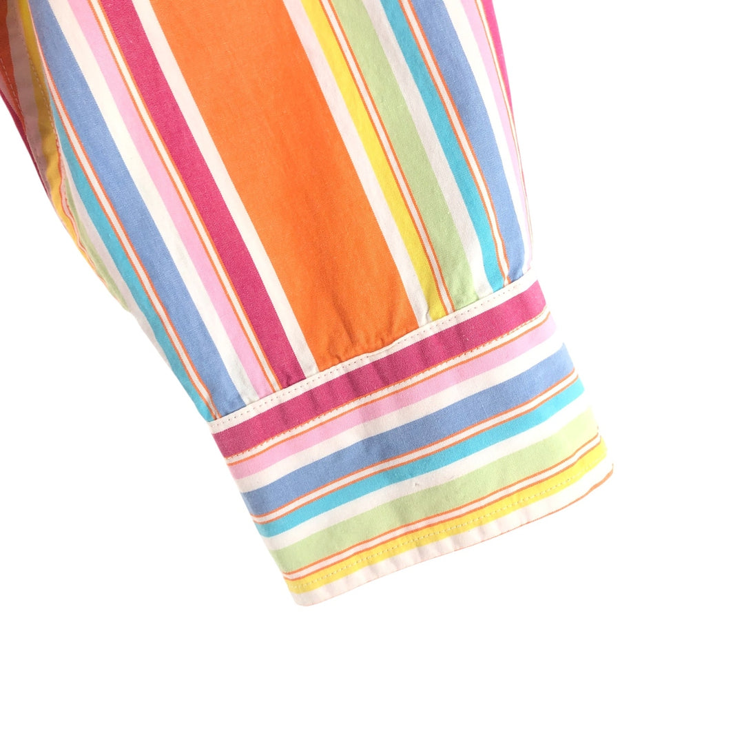Ralph Lauren Multi-stripe Long Sleeve Button-down Striped Shirt Women's Size L / eaa524955