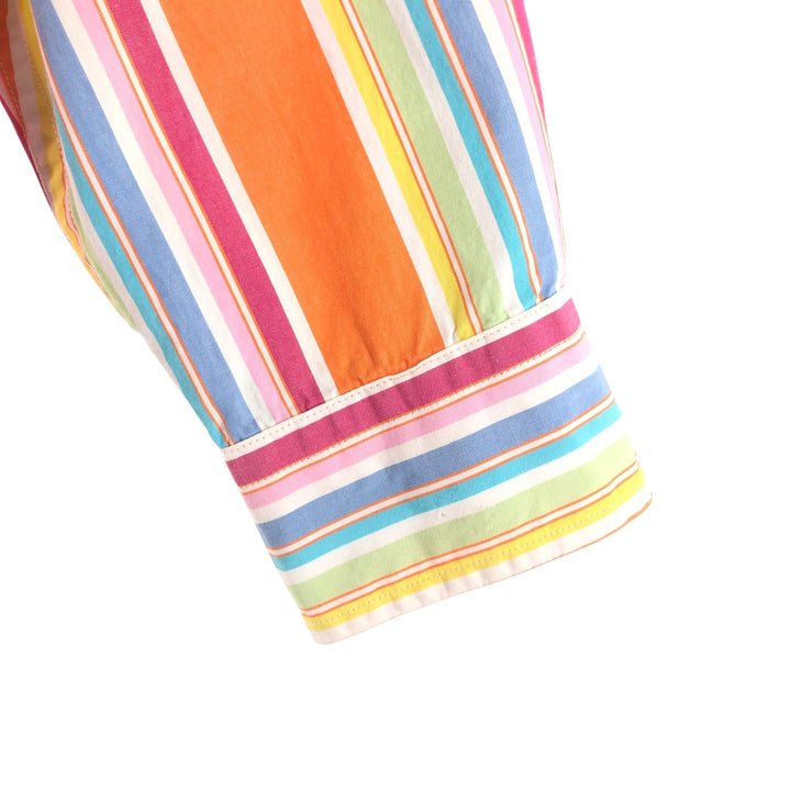 Ralph Lauren Multi-stripe Long Sleeve Button-down Striped Shirt Women's Size L / eaa524955