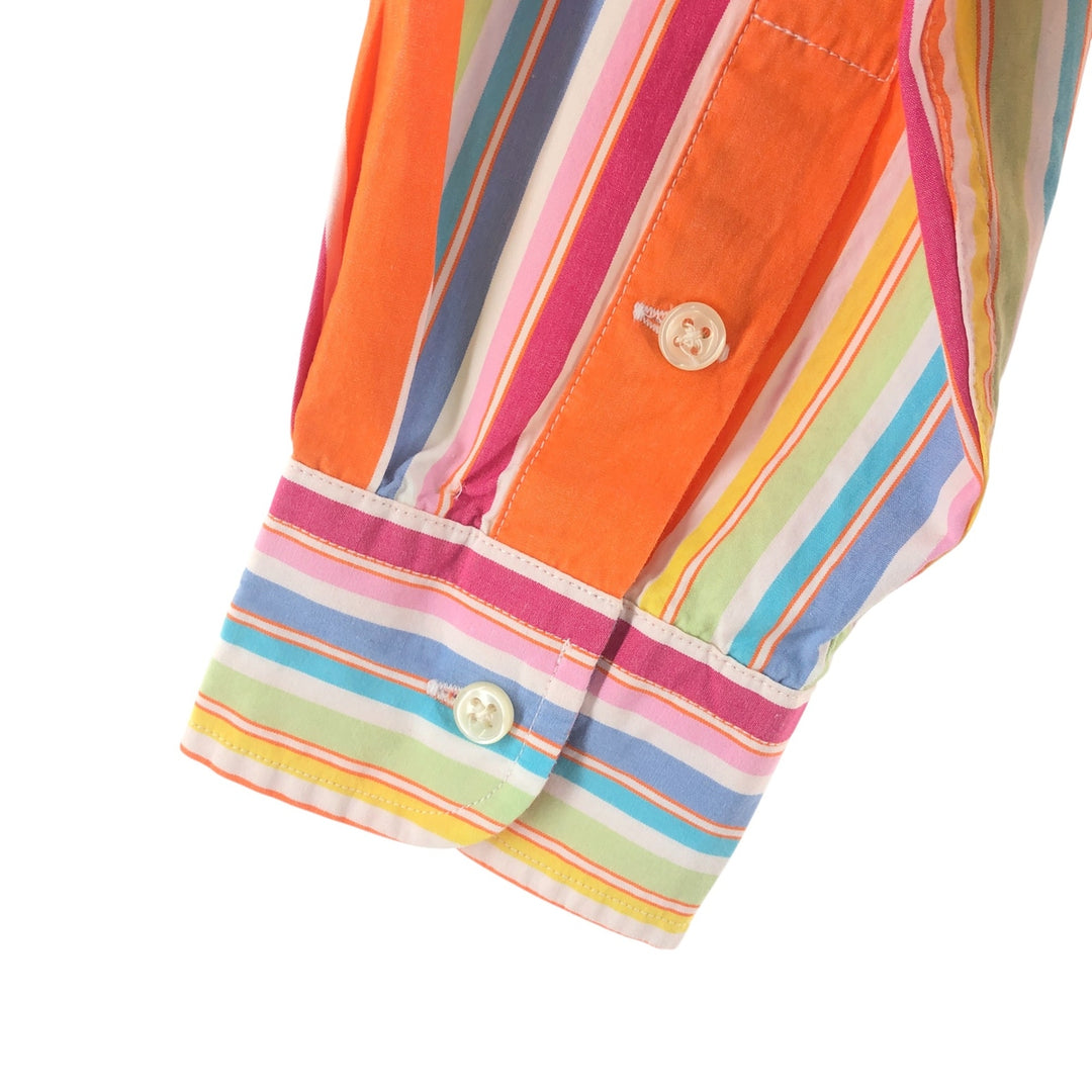 Ralph Lauren Multi-stripe Long Sleeve Button-down Striped Shirt Women's Size L / eaa524955