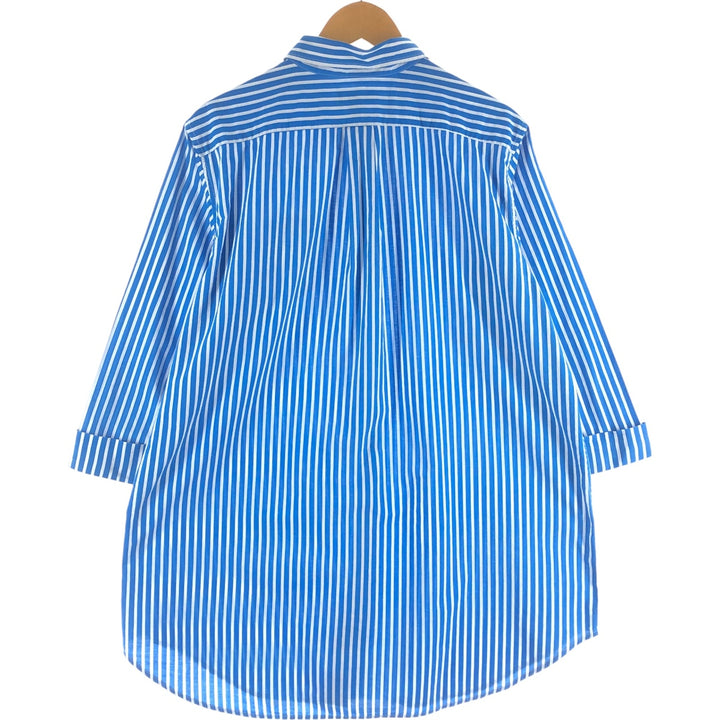 Ralph Lauren LAUREN Lauren Stripe Pattern 3/4 Sleeve Long Sleeve Cotton Striped Shirt Women's XL /eaa524956