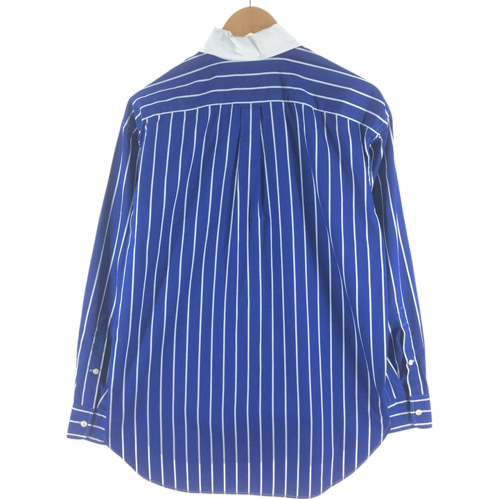 Ralph Lauren POLO RALPH LAUREN Wide collar long sleeve cotton striped shirt Women's XL equivalent /eaa524957