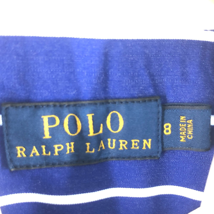 Ralph Lauren POLO RALPH LAUREN Wide collar long sleeve cotton striped shirt Women's XL equivalent /eaa524957