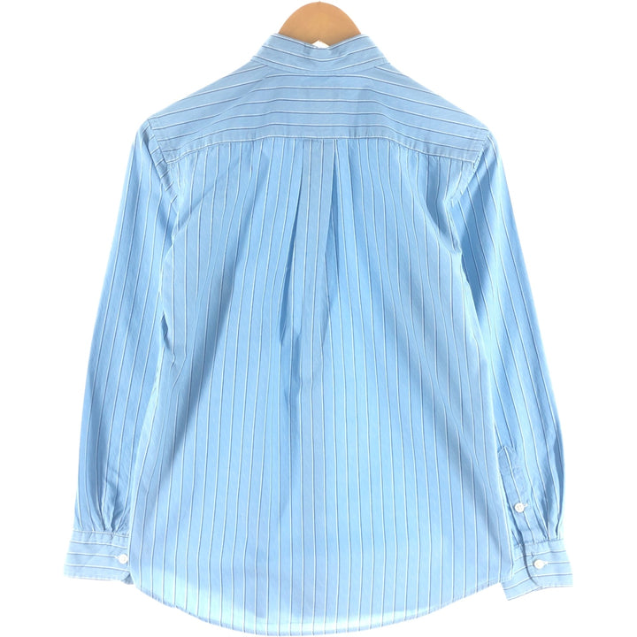 Ralph Lauren long-sleeved button-down striped shirt, women's size L cotton Blue type light blue Vintage Second Hand