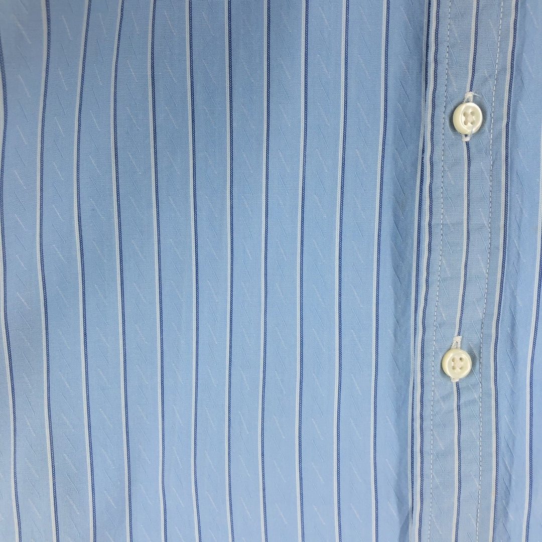 Ralph Lauren long-sleeved button-down striped shirt, women's size L cotton Blue type light blue Vintage Second Hand