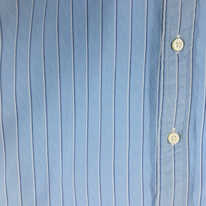 Ralph Lauren long-sleeved button-down striped shirt, women's size L cotton Blue type light blue Vintage Second Hand