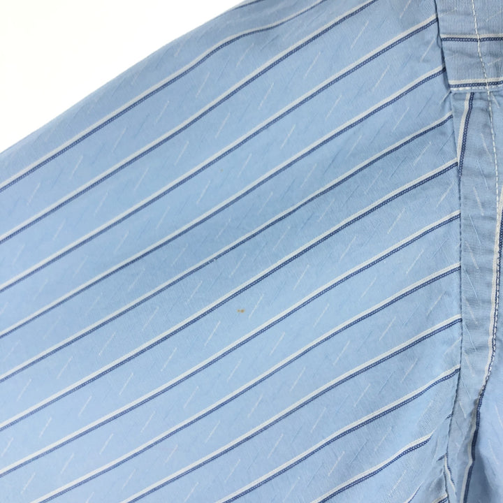 Ralph Lauren long-sleeved button-down striped shirt, women's size L cotton Blue type light blue Vintage Second Hand