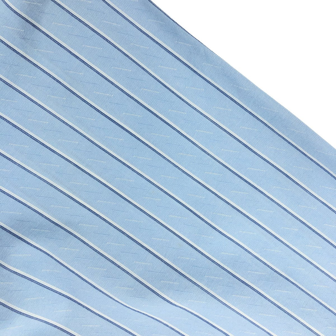 Ralph Lauren long-sleeved button-down striped shirt, women's size L cotton Blue type light blue Vintage Second Hand