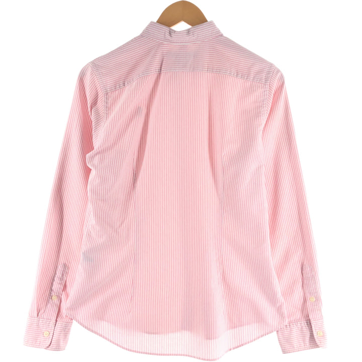 Ralph Lauren Slim Fit Long Sleeve Button-Down Striped Shirt, Women's Size Medium cotton pink type Vintage Second Hand