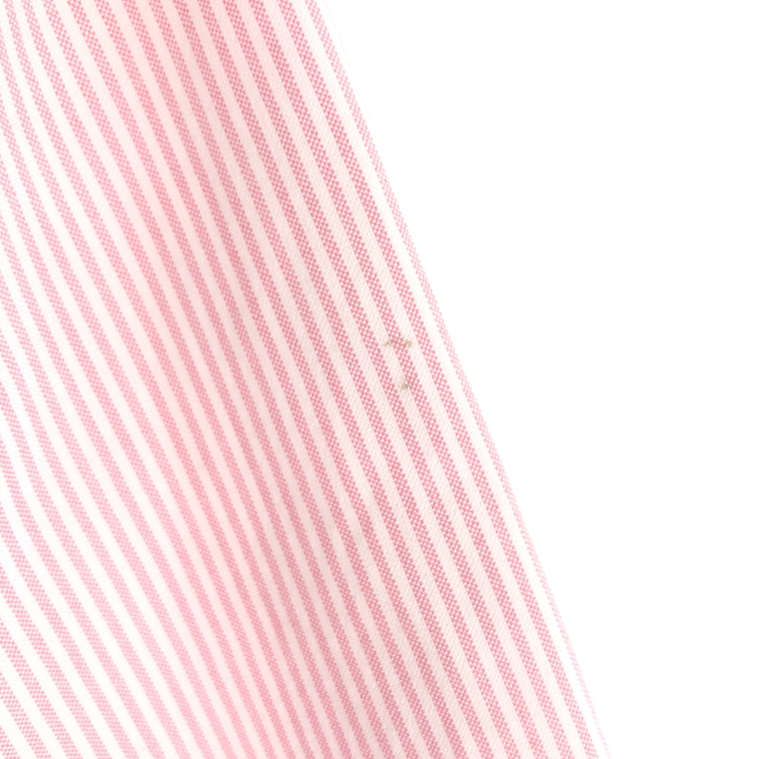 Ralph Lauren Slim Fit Long Sleeve Button-Down Striped Shirt, Women's Size Medium cotton pink type Vintage Second Hand