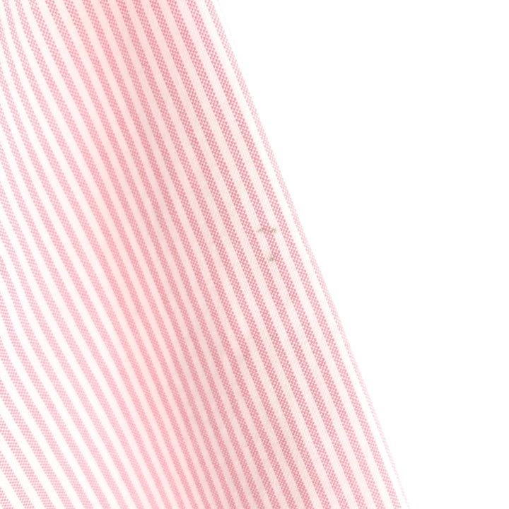 Ralph Lauren Slim Fit Long Sleeve Button-Down Striped Shirt, Women's Size Medium cotton pink type Vintage Second Hand