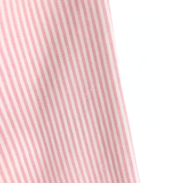 Ralph Lauren Slim Fit Long Sleeve Button-Down Striped Shirt, Women's Size Medium cotton pink type Vintage Second Hand