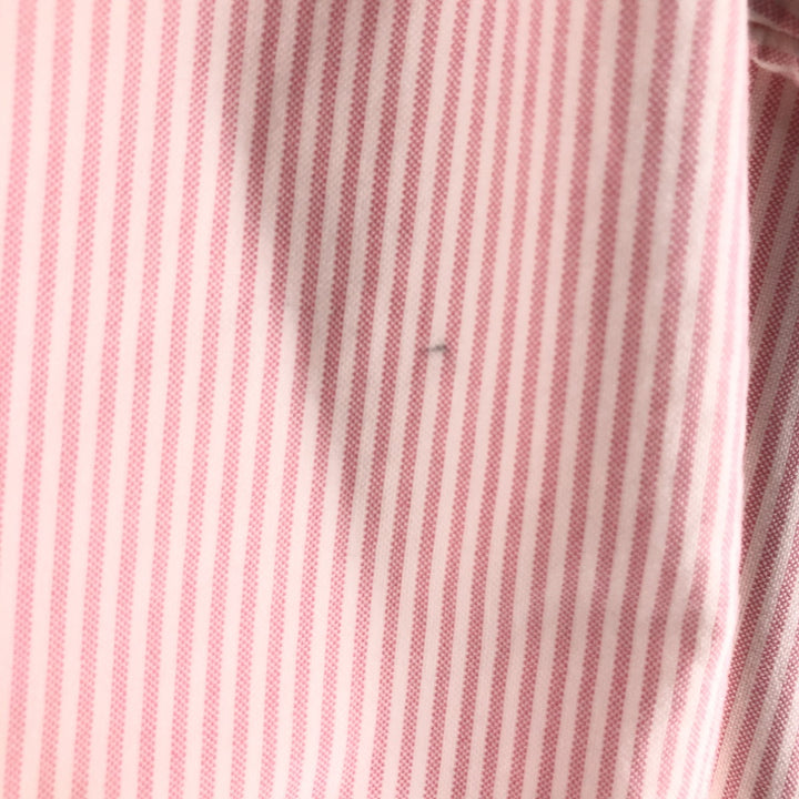 Ralph Lauren Slim Fit Long Sleeve Button-Down Striped Shirt, Women's Size Medium cotton pink type Vintage Second Hand