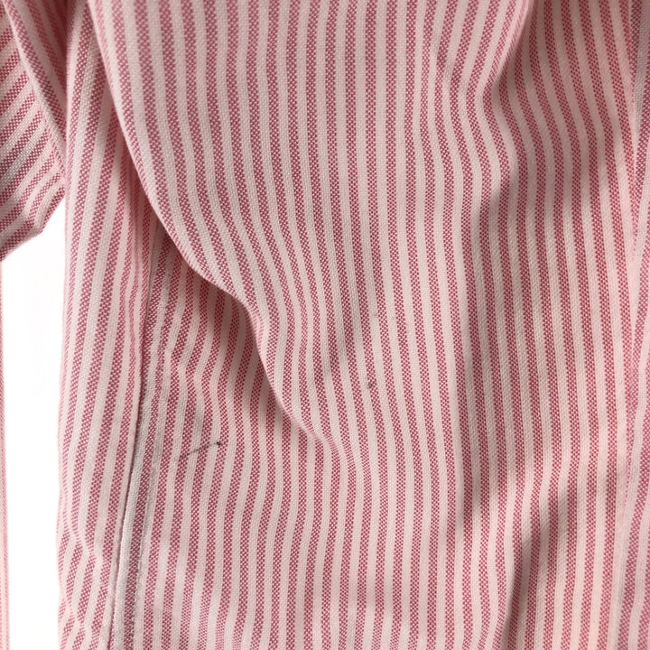 Ralph Lauren Slim Fit Long Sleeve Button-Down Striped Shirt, Women's Size Medium cotton pink type Vintage Second Hand