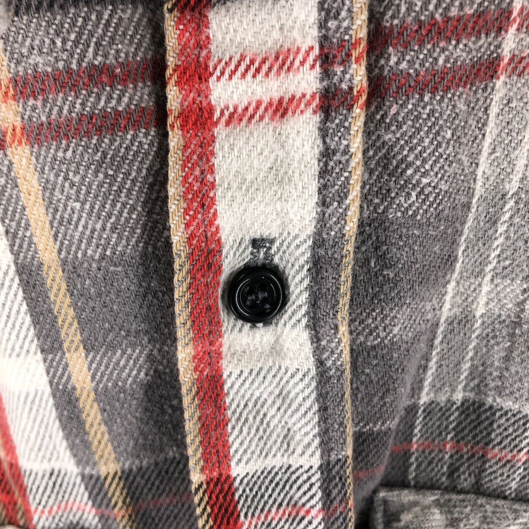 70s~80'S Five Brother Long Sleeve Heavy Flannel Check Shirt Made in USA Men's L Size Vintage /eaa524964