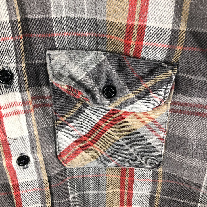 70s~80'S Five Brother Long Sleeve Heavy Flannel Check Shirt Made in USA Men's L Size Vintage /eaa524964
