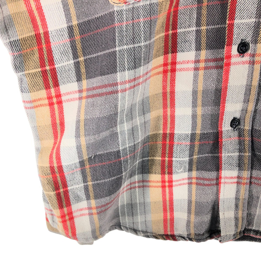 70s~80'S Five Brother Long Sleeve Heavy Flannel Check Shirt Made in USA Men's L Size Vintage /eaa524964
