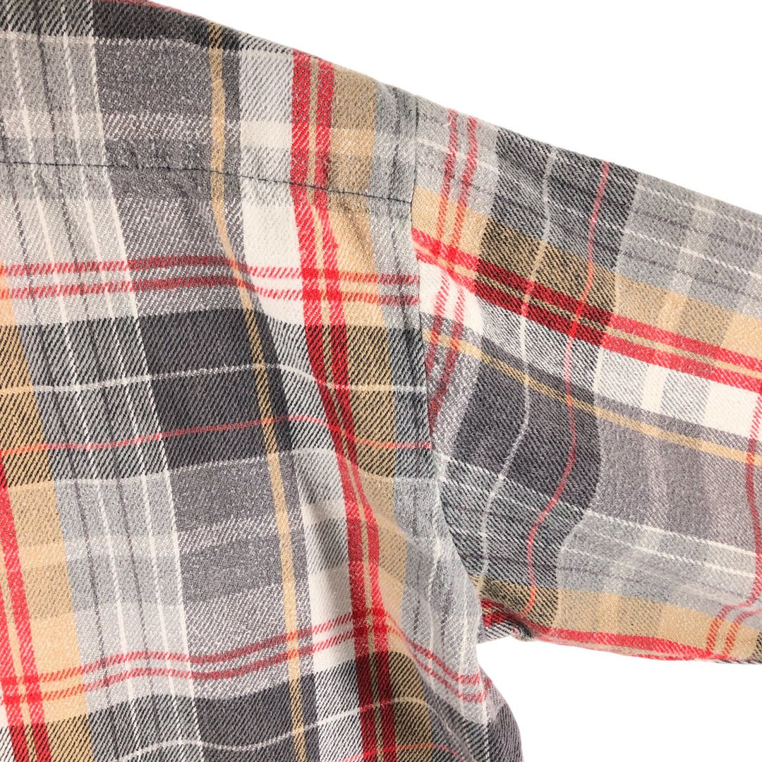 70s~80'S Five Brother Long Sleeve Heavy Flannel Check Shirt Made in USA Men's L Size Vintage /eaa524964