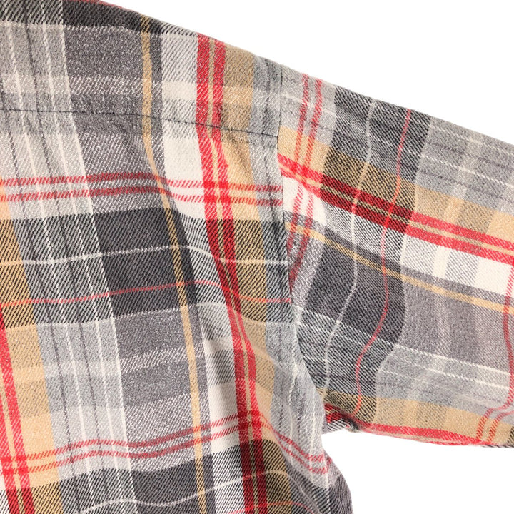 70s~80'S Five Brother Long Sleeve Heavy Flannel Check Shirt Made in USA Men's L Size Vintage /eaa524964