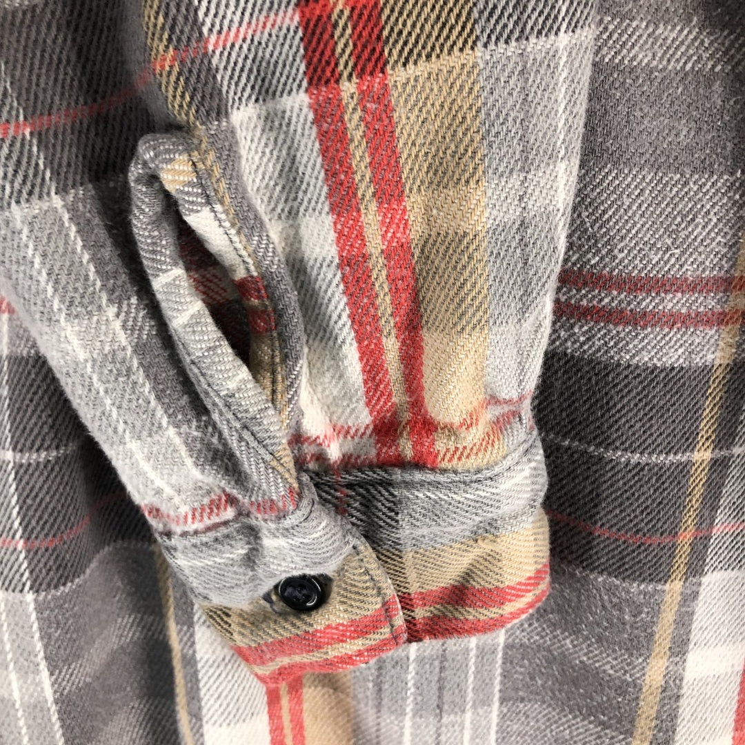 70s~80'S Five Brother Long Sleeve Heavy Flannel Check Shirt Made in USA Men's L Size Vintage /eaa524964