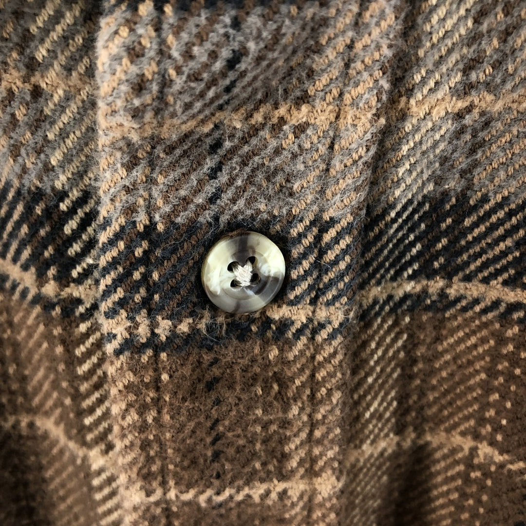 90'S Five Brother Long Sleeve Heavy Flannel Check Shirt Men's XL Vintage /eaa524967