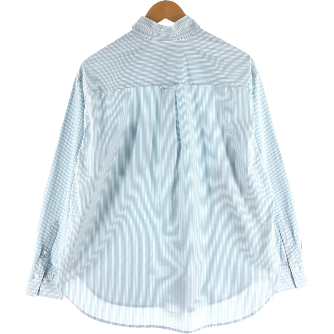 Levi's Women's Long Sleeve Cotton Striped Shirt, Size L cotton Blue type light blue Vintage Second Hand