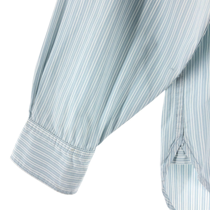 Levi's Women's Long Sleeve Cotton Striped Shirt, Size L cotton Blue type light blue Vintage Second Hand