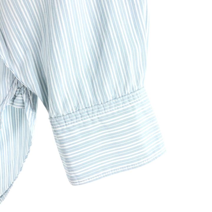 Levi's Women's Long Sleeve Cotton Striped Shirt, Size L cotton Blue type light blue Vintage Second Hand