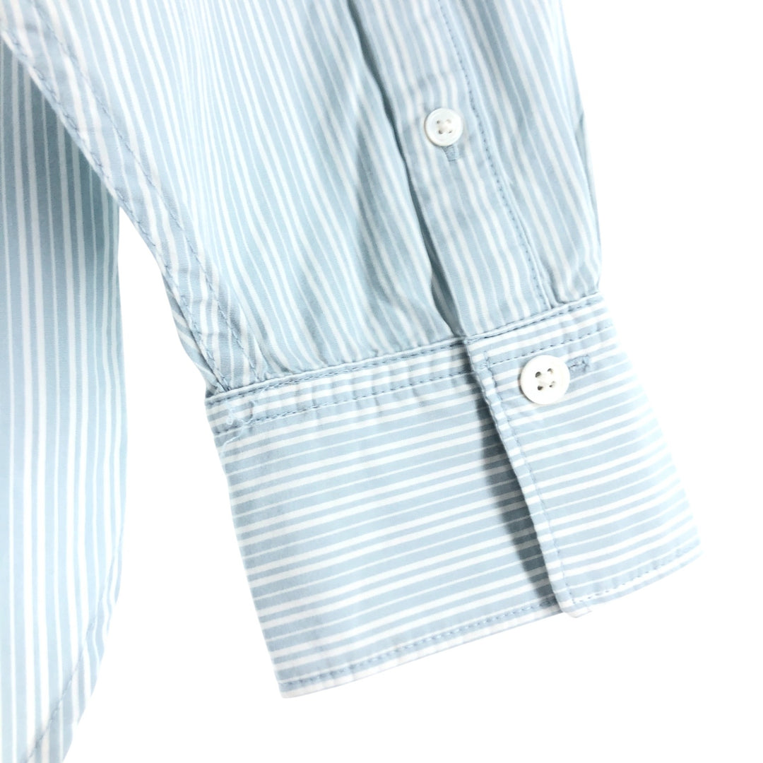 Levi's Women's Long Sleeve Cotton Striped Shirt, Size L cotton Blue type light blue Vintage Second Hand
