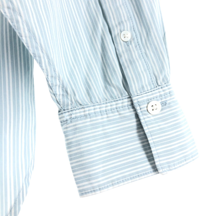 Levi's Women's Long Sleeve Cotton Striped Shirt, Size L cotton Blue type light blue Vintage Second Hand