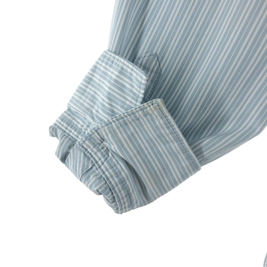 Levi's Women's Long Sleeve Cotton Striped Shirt, Size L cotton Blue type light blue Vintage Second Hand