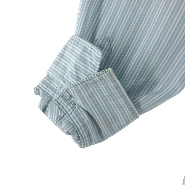 Levi's Women's Long Sleeve Cotton Striped Shirt, Size L cotton Blue type light blue Vintage Second Hand