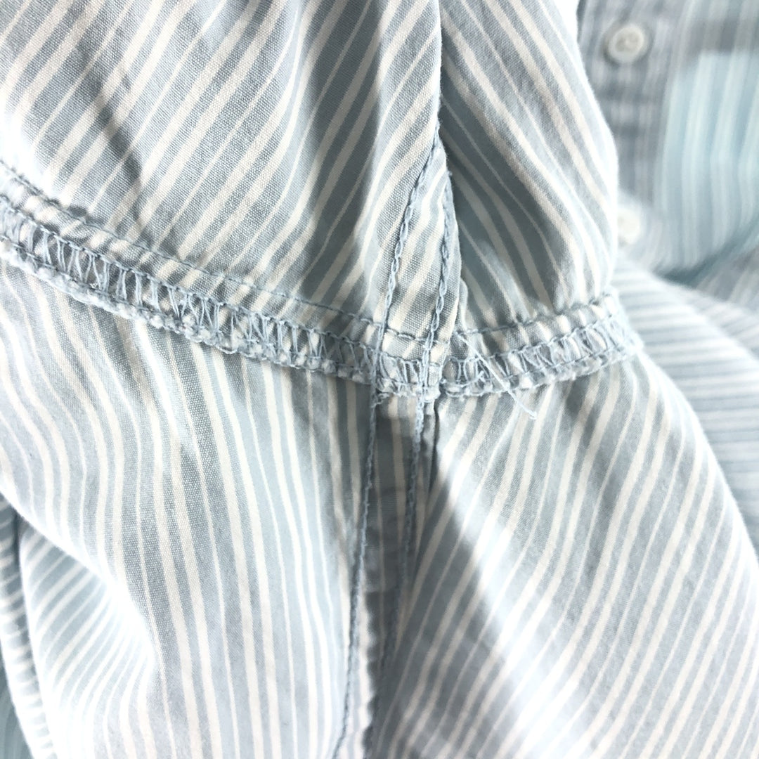 Levi's Women's Long Sleeve Cotton Striped Shirt, Size L cotton Blue type light blue Vintage Second Hand