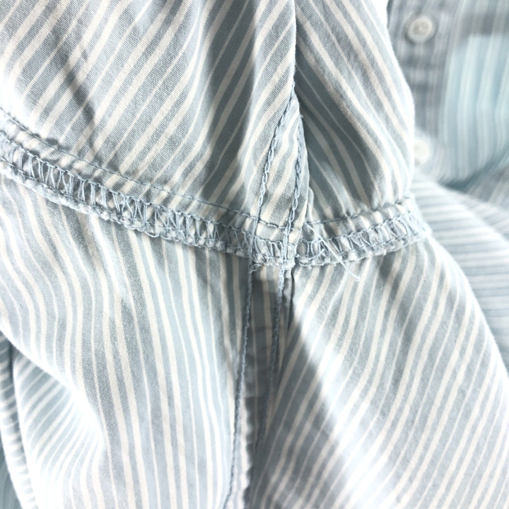 Levi's Women's Long Sleeve Cotton Striped Shirt, Size L cotton Blue type light blue Vintage Second Hand
