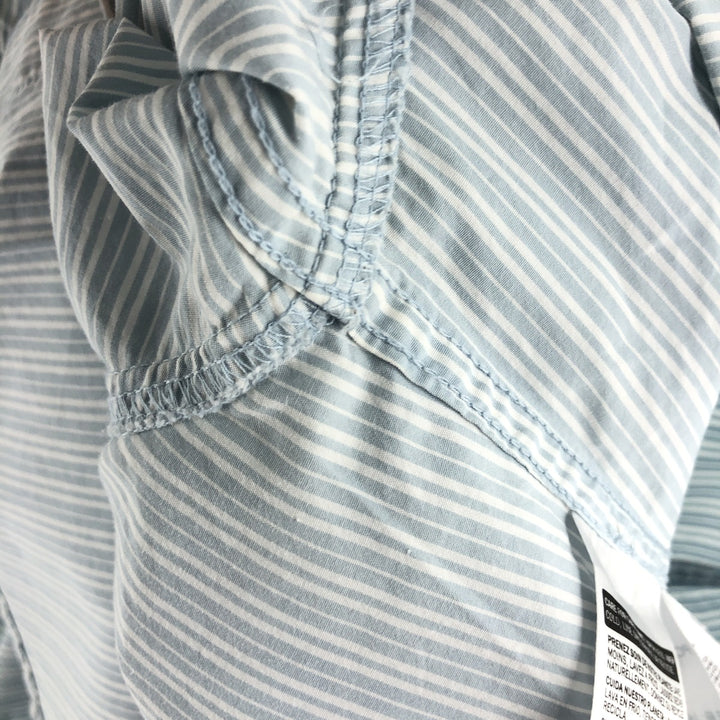 Levi's Women's Long Sleeve Cotton Striped Shirt, Size L cotton Blue type light blue Vintage Second Hand