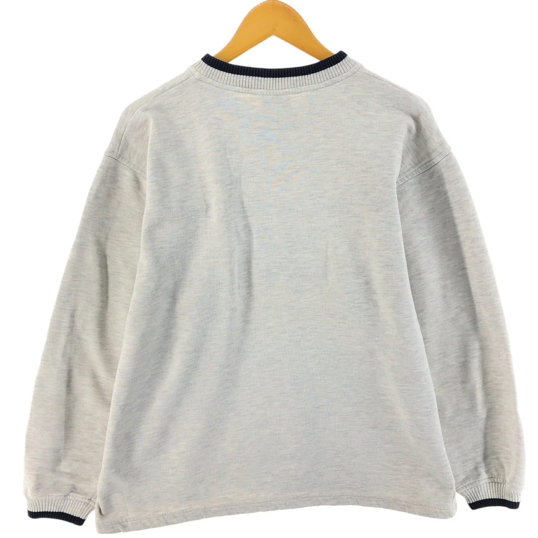 DALLAS STREET WEAR Parody V-Neck Logo Sweatshirt, Made in USA, Men's Size L cotton gray type Vintage Second Hand
