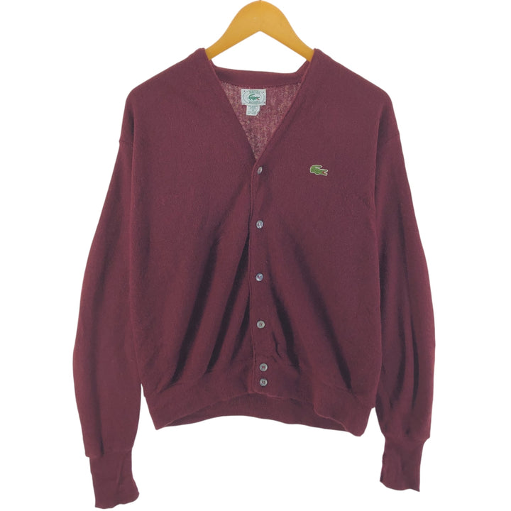 80s-90'S Lacoste IZOD Acrylic Knit Cardigan Made in USA Men's M Size Vintage /eaa525010