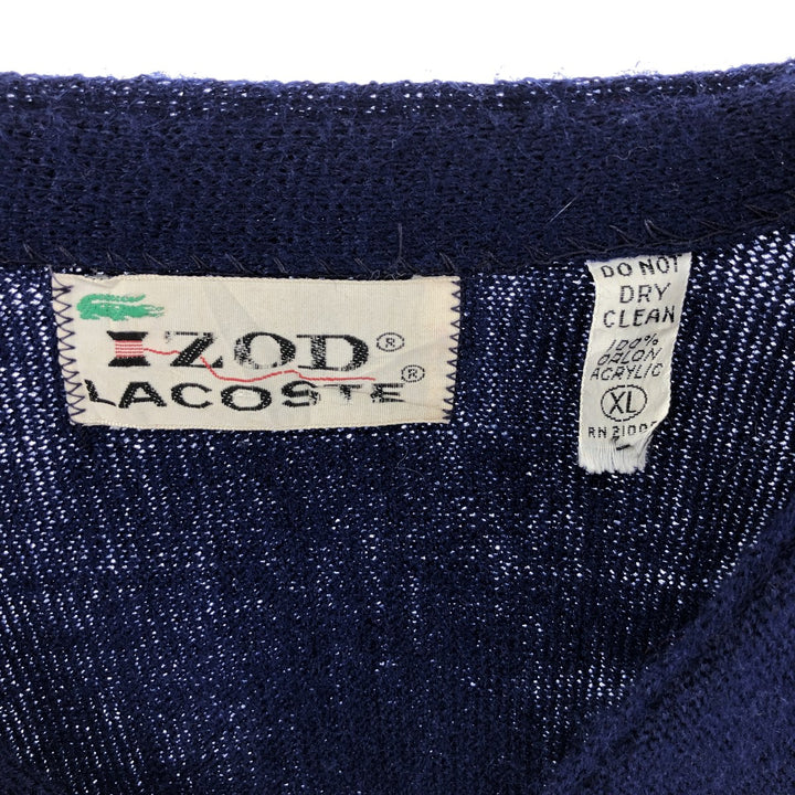70'S Lacoste IZOD Acrylic Knit Cardigan Men's XL Vintage /eaa525016